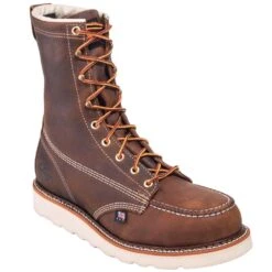 Thorogood Boots: Men's 804-4478 USA-Made Brown EH Steel Toe Work Boots