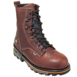 Timberland PRO Boots: Men's TB01113A 210 Brown Boondock 8" Waterproof Boots -Workingperson Deals Shirts Store timberland 1113 p 01