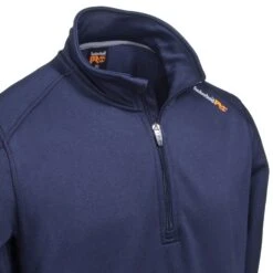 Timberland PRO Workwear: Men's Understory TB0A112J 440 Quarter-Zip Navy Midlayer Fleece Shirt