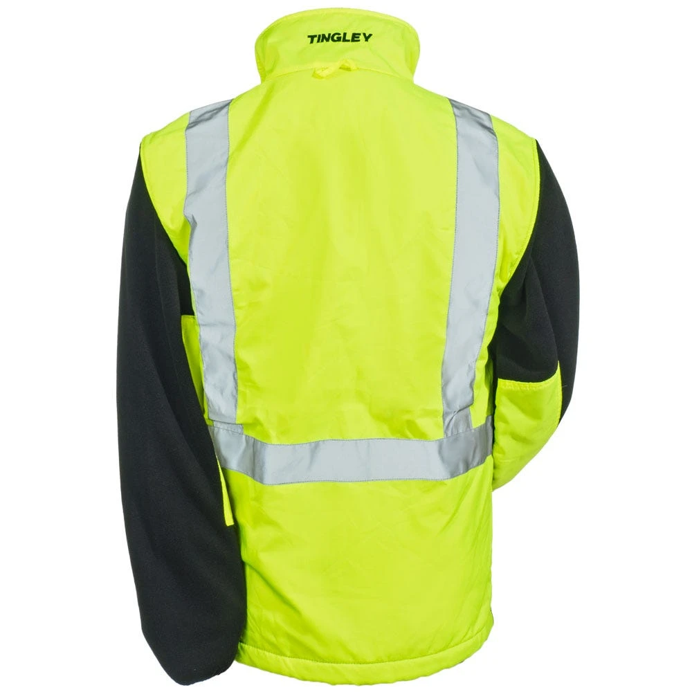 Tingley Jackets: Men's J73022 Reflective High Visibility Fleece Safety Jacket 4 Tingley Jackets: Men's J73022 Reflective High Visibility Fleece Safety Jacket - Image 4