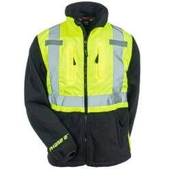 Tingley Jackets: Men's J73022 Reflective High Visibility Fleece Safety Jacket 6 Tingley Jackets: Men's J73022 Reflective High Visibility Fleece Safety Jacket -Workingperson Deals Shirts Store tingley j73022 f 01