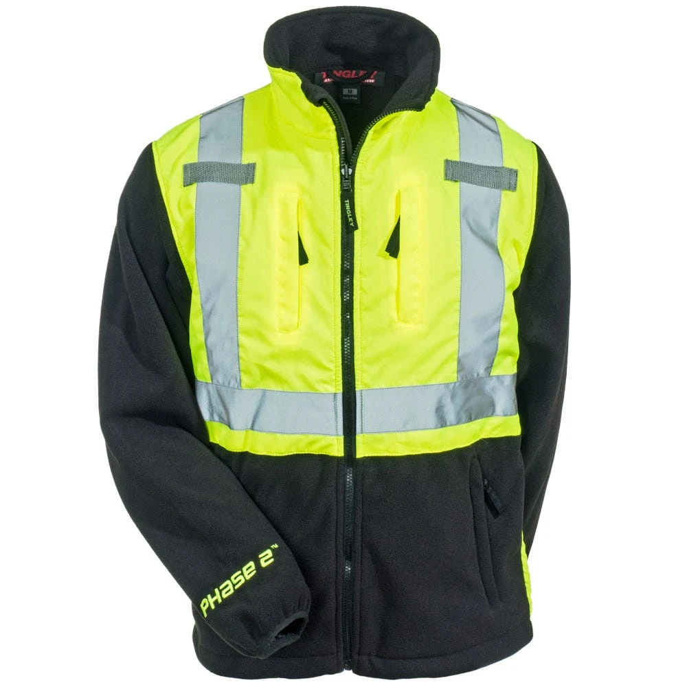 Tingley Jackets: Men's J73022 Reflective High Visibility Fleece Safety Jacket 3 Tingley Jackets: Men's J73022 Reflective High Visibility Fleece Safety Jacket - Image 3