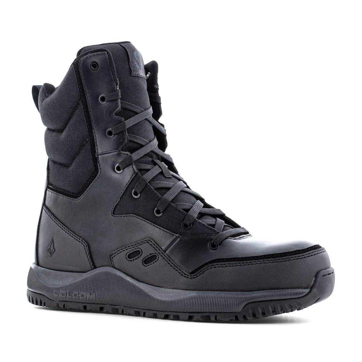 Volcom Boots: Men's VM30704 Black Composite Toe Street Shield Skate-Inspired 8" Tactical Side Zipper Boot 1 Volcom Boots: Men's VM30704 Black Composite Toe Street Shield Skate-Inspired 8" Tactical Side Zipper Boot