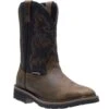 Wolverine Boots: Men's 10765 Rancher Brown Steel Toe Waterproof Pull On Work Boot