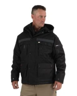 CAT Apparel: Men's W11432 016 Black Heavy Insulated Parka