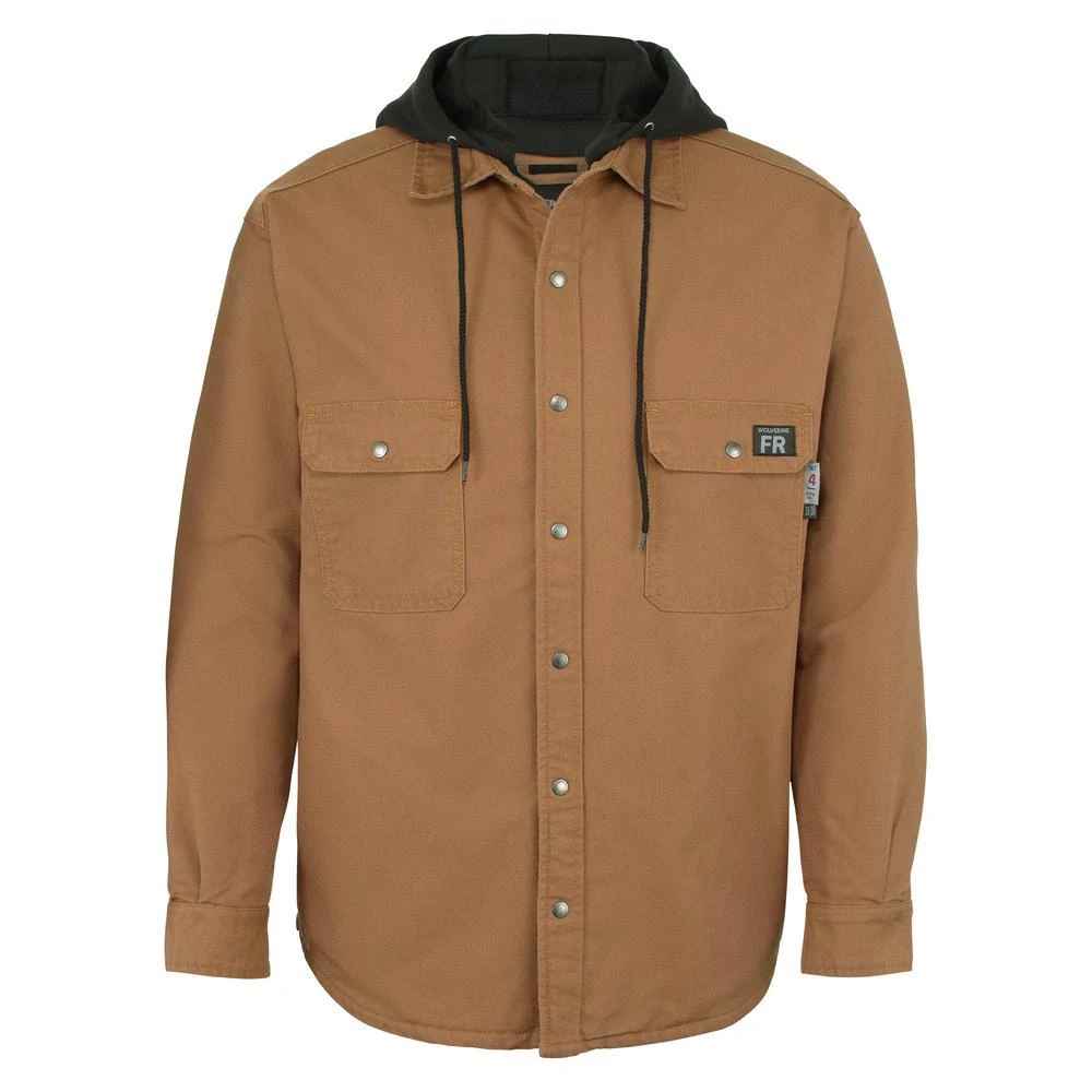 Wolverine Jacket: Men's W1207540 200 Brown FR Canvas Jacket 1 Wolverine Jacket: Men's W1207540 200 Brown FR Canvas Jacket
