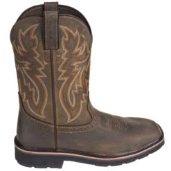 Wolverine Boots: Men's 10704 Dark Brown Rancher Slip Resistant Pull On Boots 11 Wolverine Boots: Men's 10704 Dark Brown Rancher Slip Resistant Pull On Boots -Workingperson Deals Shirts Store wolverine 10702 o 01 1
