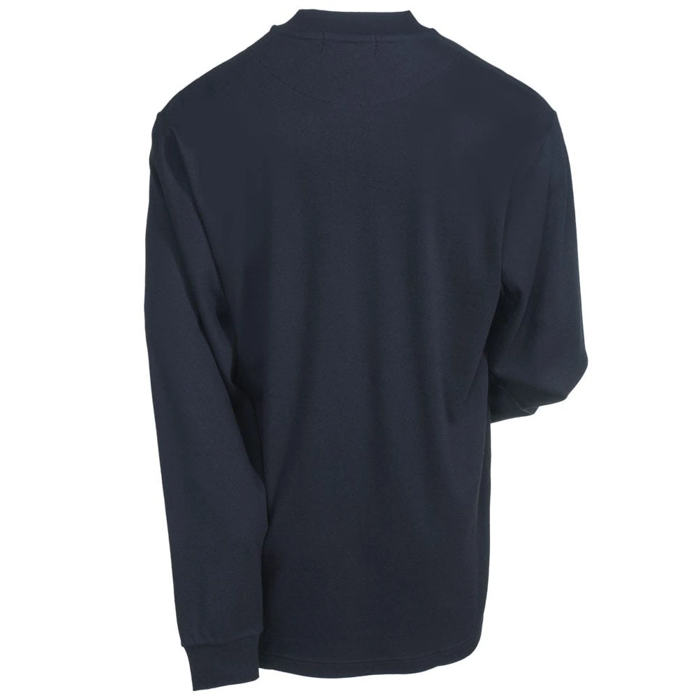Wolverine Shirts: Men's W1203300 417 Flame-Resistant Blue Long-Sleeve Henley Shirt 3 Wolverine Shirts: Men's W1203300 417 Flame-Resistant Blue Long-Sleeve Henley Shirt - Image 3