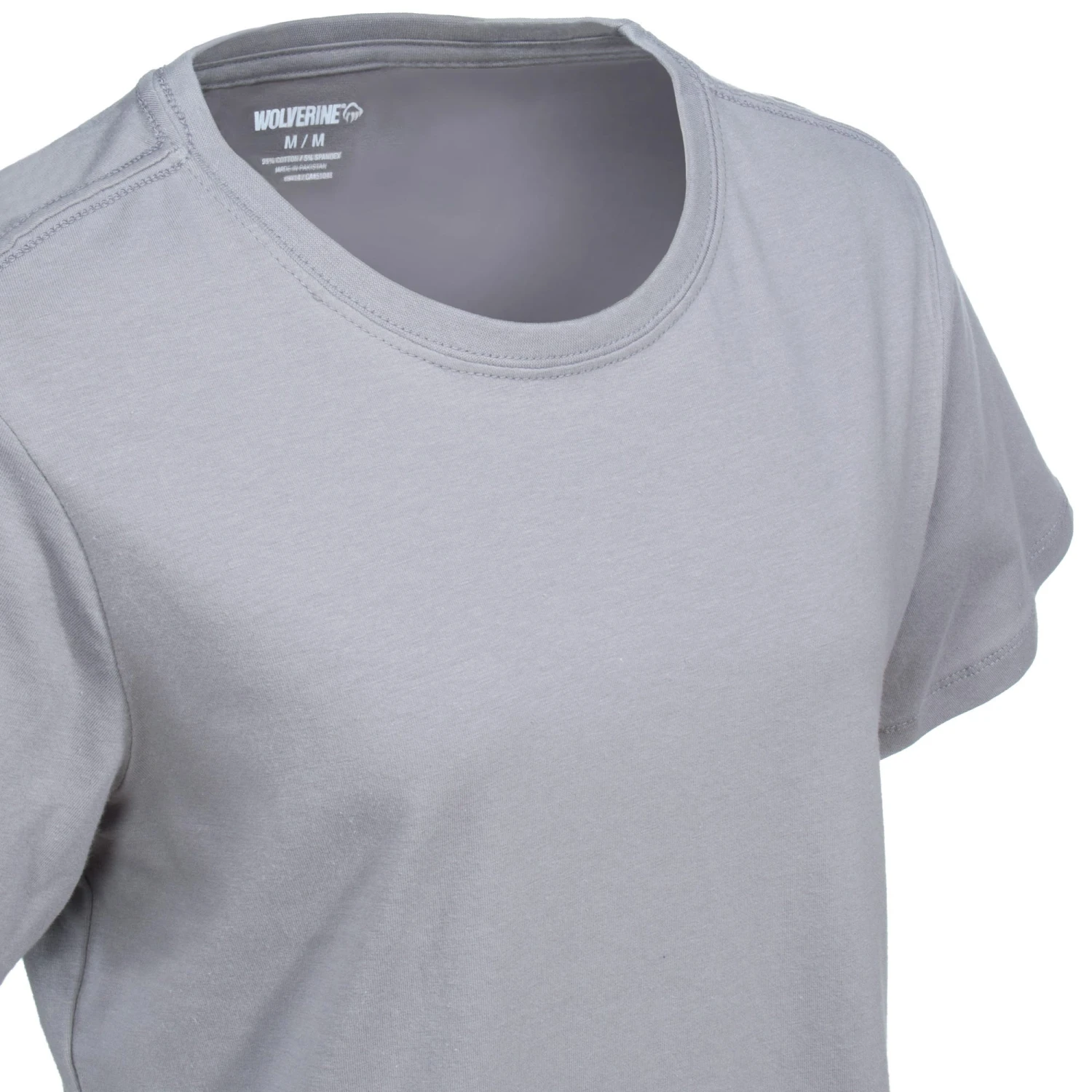 Wolverine Apparel Shirts: Women's W1204570 028 Grey Short Sleeve Lena Tee Shirt 2 Wolverine Apparel Shirts: Women's W1204570 028 Grey Short Sleeve Lena Tee Shirt - Image 2