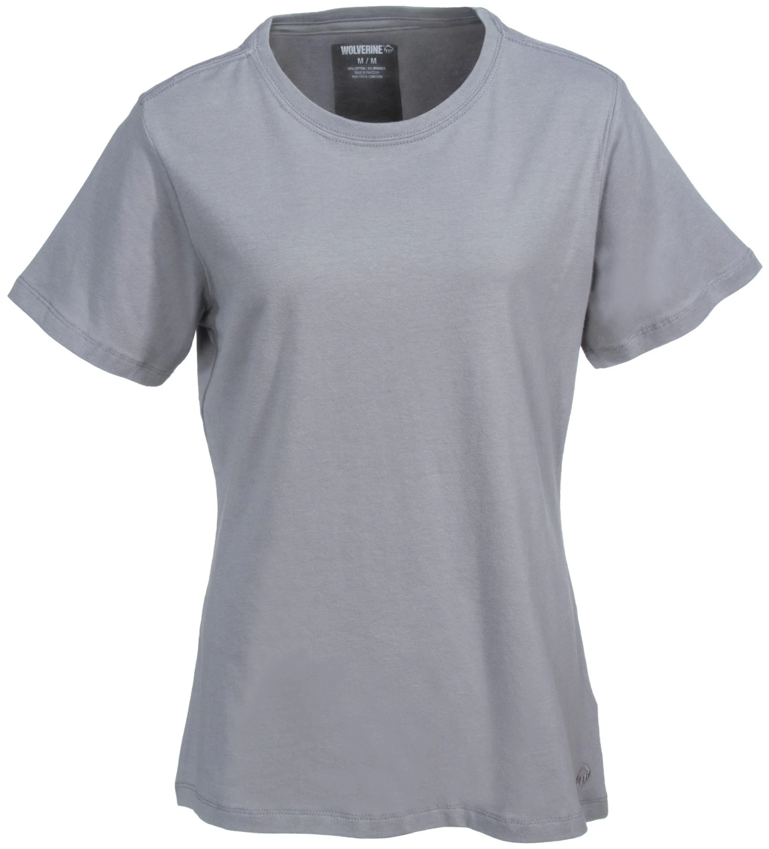 Wolverine Apparel Shirts: Women's W1204570 028 Grey Short Sleeve Lena Tee Shirt 3 Wolverine Apparel Shirts: Women's W1204570 028 Grey Short Sleeve Lena Tee Shirt - Image 3