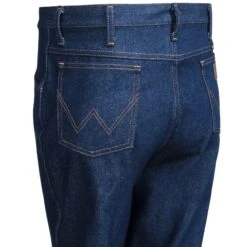 Wrangler Jeans: Men's Navy 935 NAV Cowboy Cut Slim Fit Boot Cut Jeans -Workingperson Deals Shirts Store wrangler 0935nav l 01