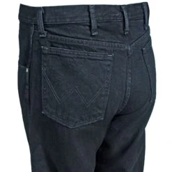 Wrangler Jeans: Men's Black 39902 OB Rugged Wear Classic Fit Jeans -Workingperson Deals Shirts Store wrangler 39902ob l 01