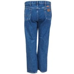 Wrangler Jeans: Men's Stonewashed FR13MMS Flame Resistant Denim Jeans -Workingperson Deals Shirts Store wrangler fr13mms b 01