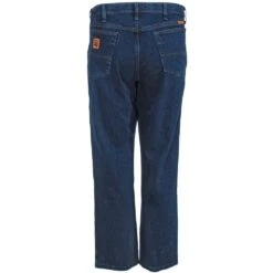 Wrangler Jeans: Men's FRAC50 M Midstone FR Advanced Comfort Relaxed Fit Jeans -Workingperson Deals Shirts Store wrangler frac50m b 01