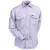 Wrangler Shirts: Men's White Plaid FR130WH Flame-Resistant Western Work Shirt