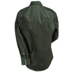 Wrangler Shirts: Men's Dark Green MS70519 Cowboy Cut Long Sleeve Twill Shirt -Workingperson Deals Shirts Store wrangler ms70519 3